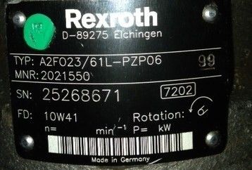 耐腐食性 A2fo23 セリゼ 水力ピストンポンプ クローラークレーンのスペアパーツ